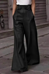 High Waist Wide Flare Pants - Trendsi - Flyclothing LLC