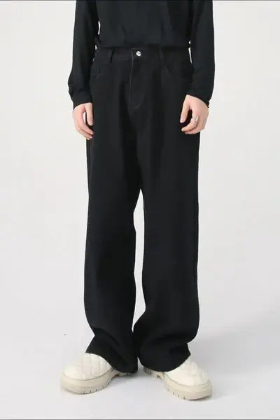 Baggy Jeans with Pockets - Trendsi - Flyclothing LLC