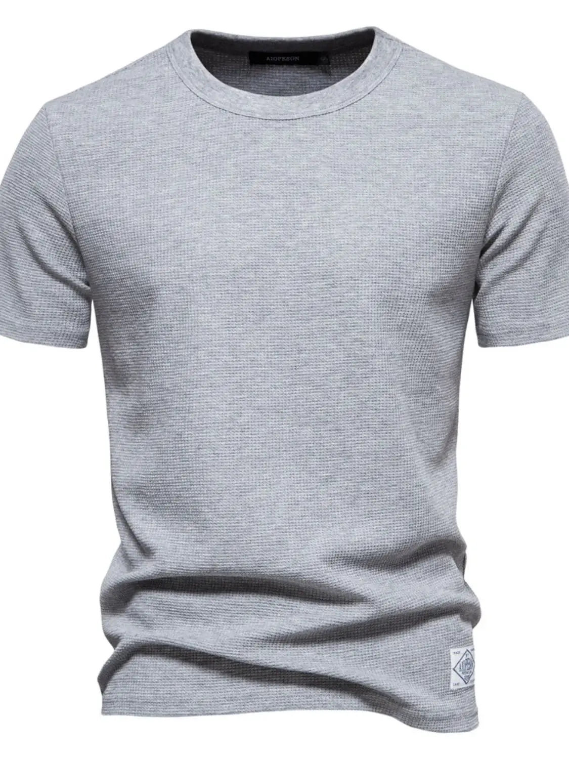 Men's Waffle-Knit Short Sleeve T-Shirt - Trendsi - Flyclothing LLC