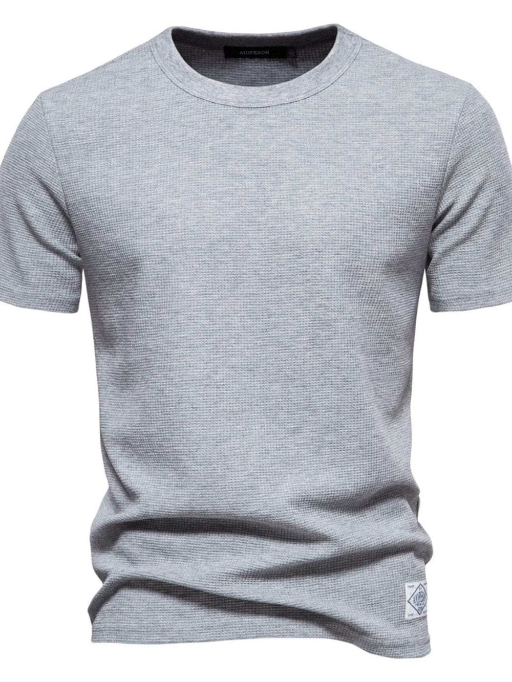 Men's Waffle-Knit Short Sleeve T-Shirt - Trendsi - Flyclothing LLC