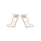 Cowgirl Boot Dangle Earrings with Bow - Trendsi - Flyclothing LLC