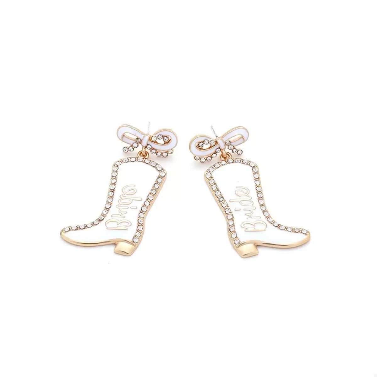 Cowgirl Boot Dangle Earrings with Bow - Trendsi - Flyclothing LLC