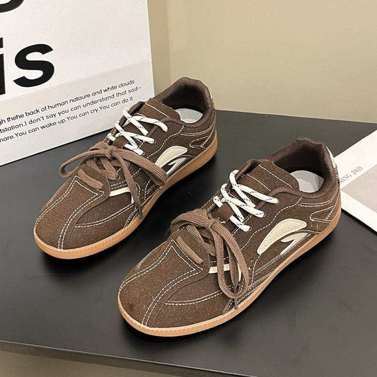 Contrast Flat Sneakers - Trendsi - Flyclothing LLC