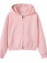 Full Size Casual Zip-Up Long Sleeve Hoodie Plus Size - Trendsi - Flyclothing LLC