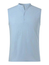 Men's Full Size Button Detail Tank Plus Size - Trendsi - Flyclothing LLC