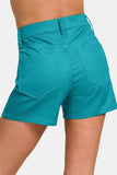 Zenana High Waist Denim Shorts - Trendsi - Flyclothing LLC