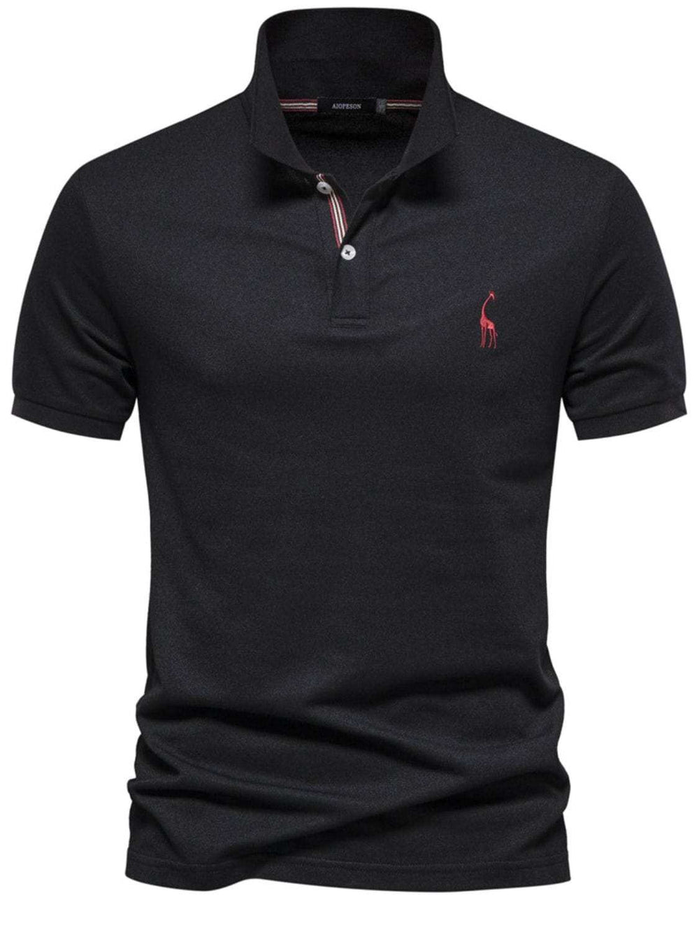 Men's Giraffe Embroidered Short Sleeve Polo - Trendsi - Flyclothing LLC