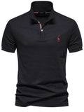 Men's Giraffe Embroidered Short Sleeve Polo - Trendsi - Flyclothing LLC