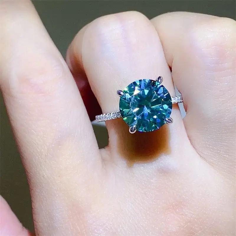 5 Carat Moissanite Zircon 925 Sterling Silver Ring - Trendsi