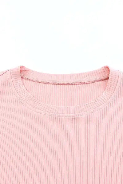 Ruffled Round Neck Cap Sleeve Blouse - Trendsi - Flyclothing LLC