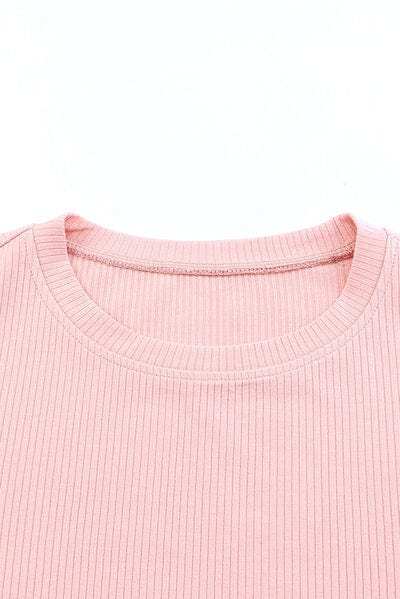 Ruffled Round Neck Cap Sleeve Blouse - Trendsi - Flyclothing LLC