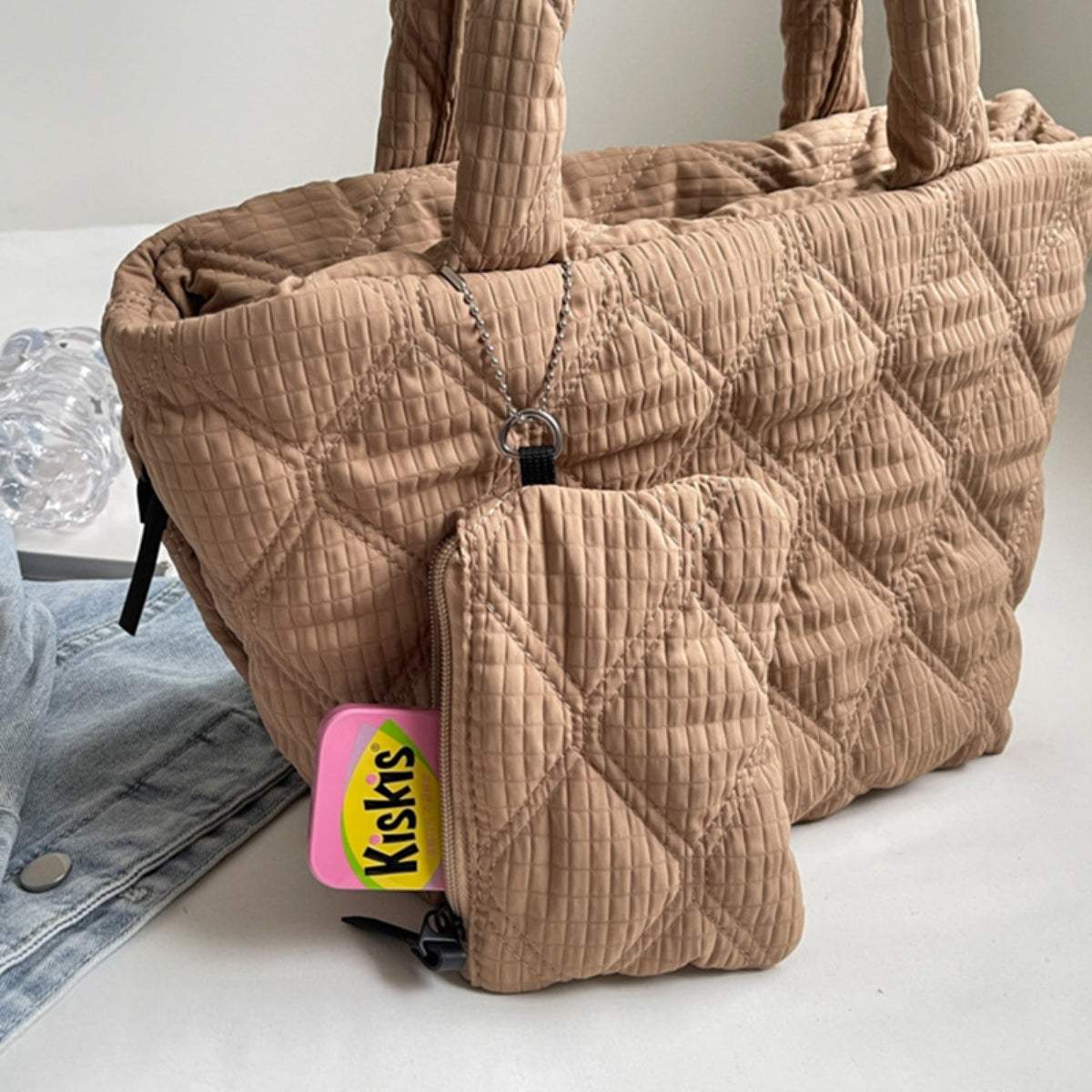 Polyester Medium Tote Bag - Trendsi - Flyclothing LLC