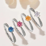 Moissanite 925 Sterling Silver Ring - Trendsi