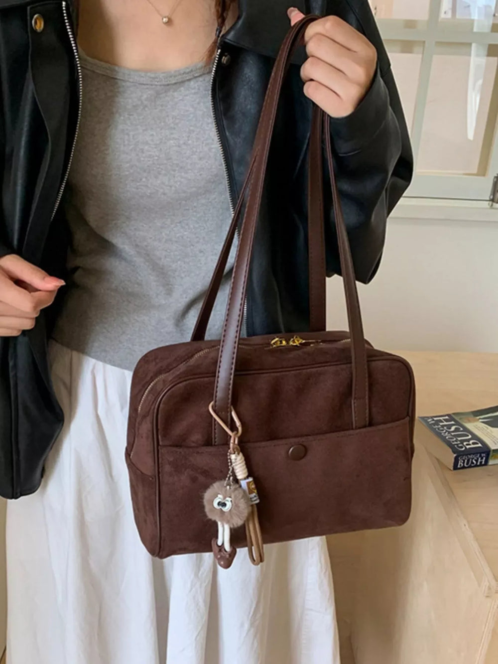 Vintage Handbag with Charm - Trendsi - Flyclothing LLC