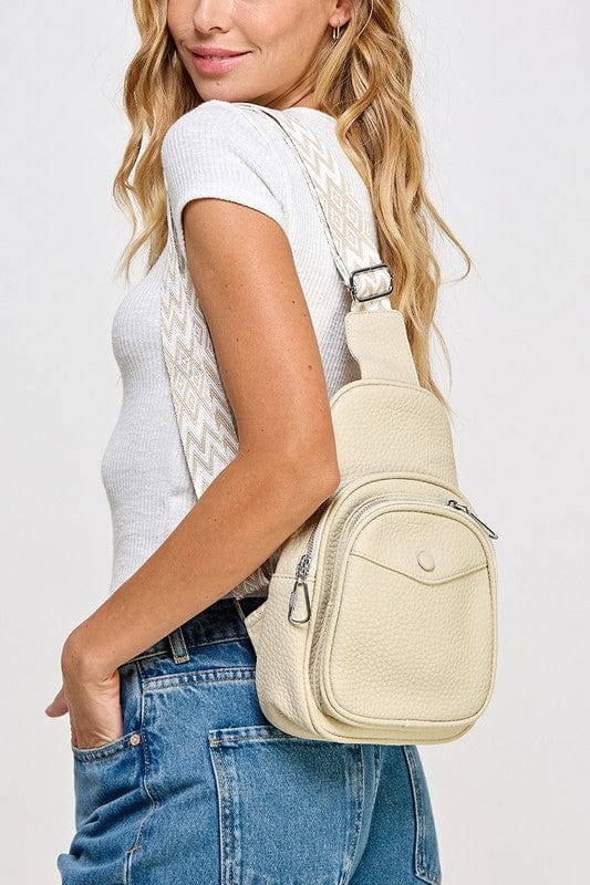 Fame Textured PU Leather Sling Bag - Trendsi