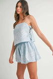 MABLE Embroidered Crop Cami and Balloon Mini Skirt Set - Trendsi - Flyclothing LLC
