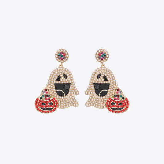 Ghost Rhinestone Alloy Earrings - Trendsi - Flyclothing LLC