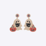 Ghost Rhinestone Alloy Earrings - Trendsi - Flyclothing LLC