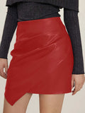 Ruched Mini Skirt with Zipper - Trendsi - Flyclothing LLC