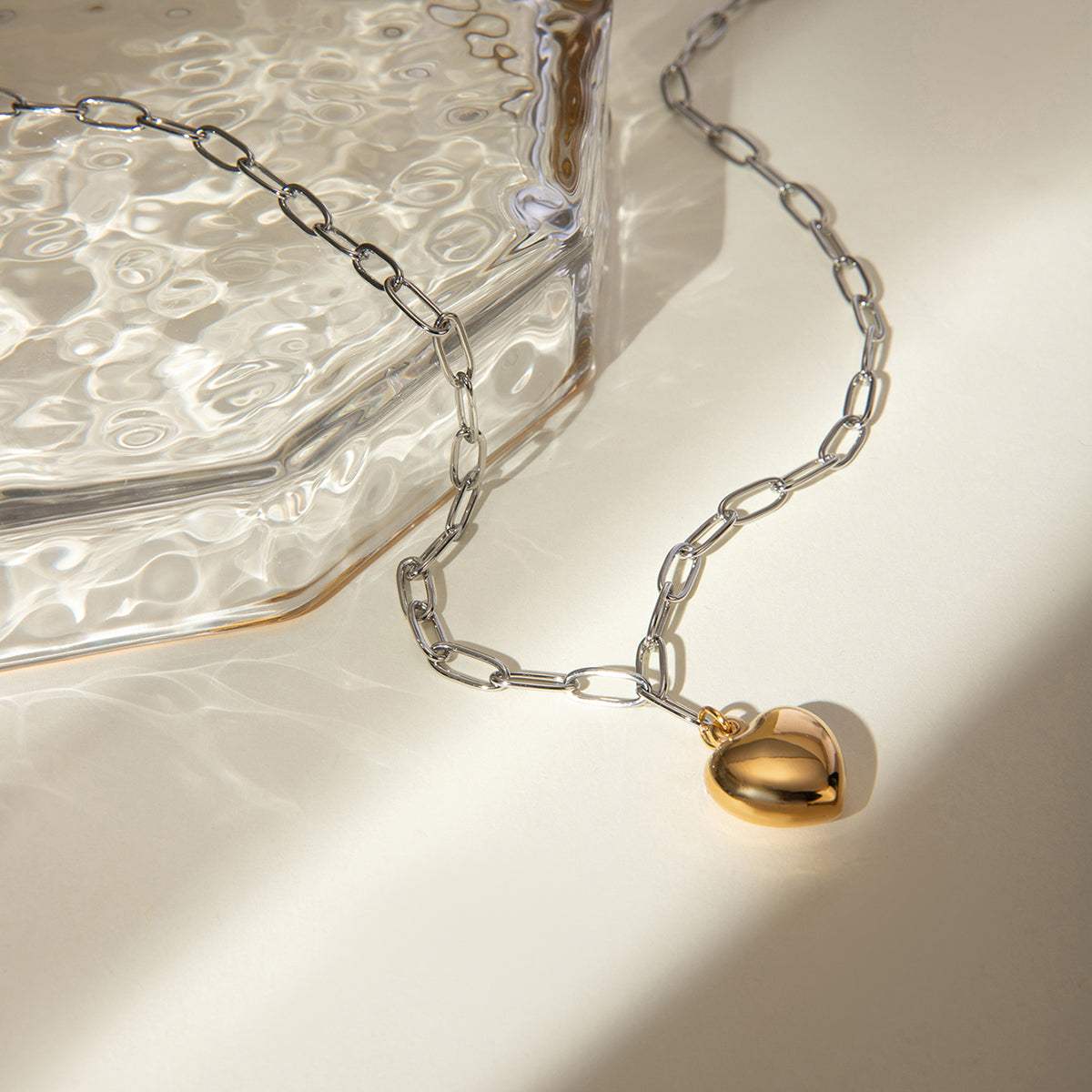 Stainless Steel Heart Pendant Necklace - Trendsi - Flyclothing LLC