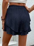 Tied Layered High Waist Shorts - Trendsi - Flyclothing LLC