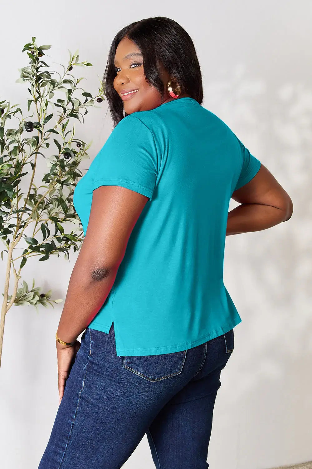 Basic Bae Full Size Round Neck Short Sleeve T-Shirt - ShopBasicbae - Flyclothing LLC