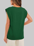 Florira Round Neck Cap Sleeve T-Shirt - Trendsi - Flyclothing LLC
