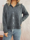 Ribbed Button-Up Cardigan - Trendsi - Flyclothing LLC