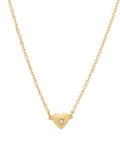Zircon Heart Pendant Necklace - Trendsi