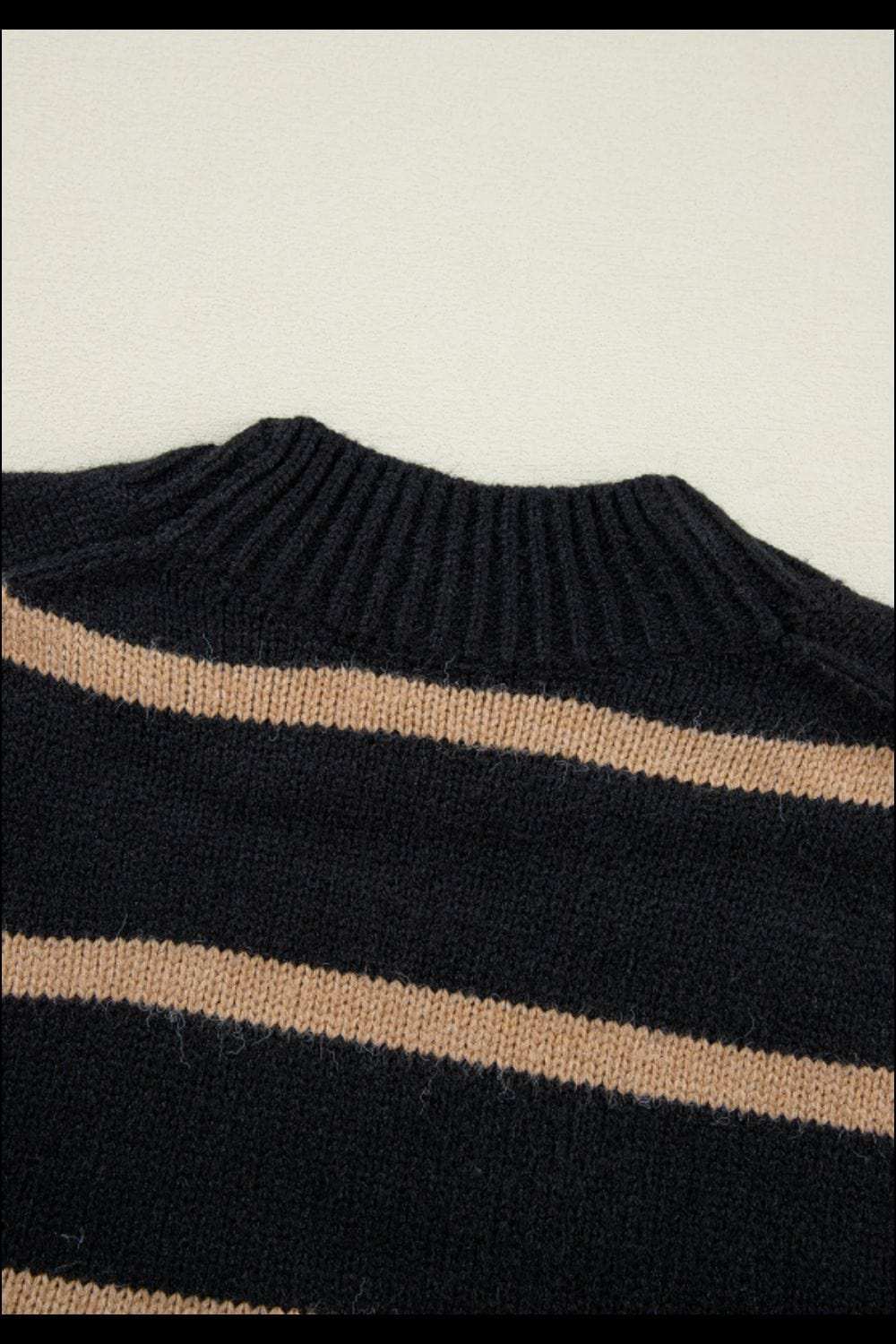 Striped Button Down Long Sleeve Cardigan - Trendsi - Flyclothing LLC