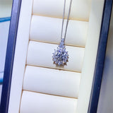 5 Carat Moissanite 925 Sterling Silver Pendant Necklace - Trendsi