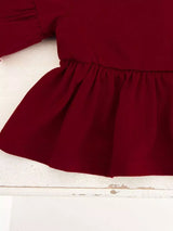 Children's Ruffle Sleeve Top & Floral Patch Pants Set - Trendsi - Flyclothing LLC