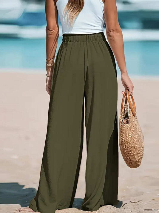 Drawsrting Wide leg Pants - Trendsi - Flyclothing LLC