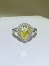 2 Carat Moissanite 925 Sterling Silver Teardrop Shape Ring - Trendsi - Flyclothing LLC