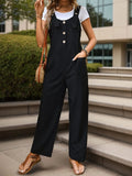 Pocketed Wide Strap Overalls - Trendsi