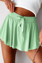 Drawstring Active Skorts - Trendsi - Flyclothing LLC
