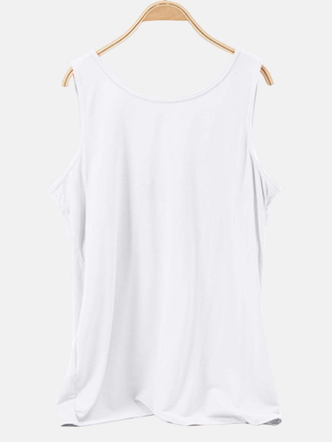 Scoop Neck Wide Strap Tank - Trendsi - Flyclothing LLC