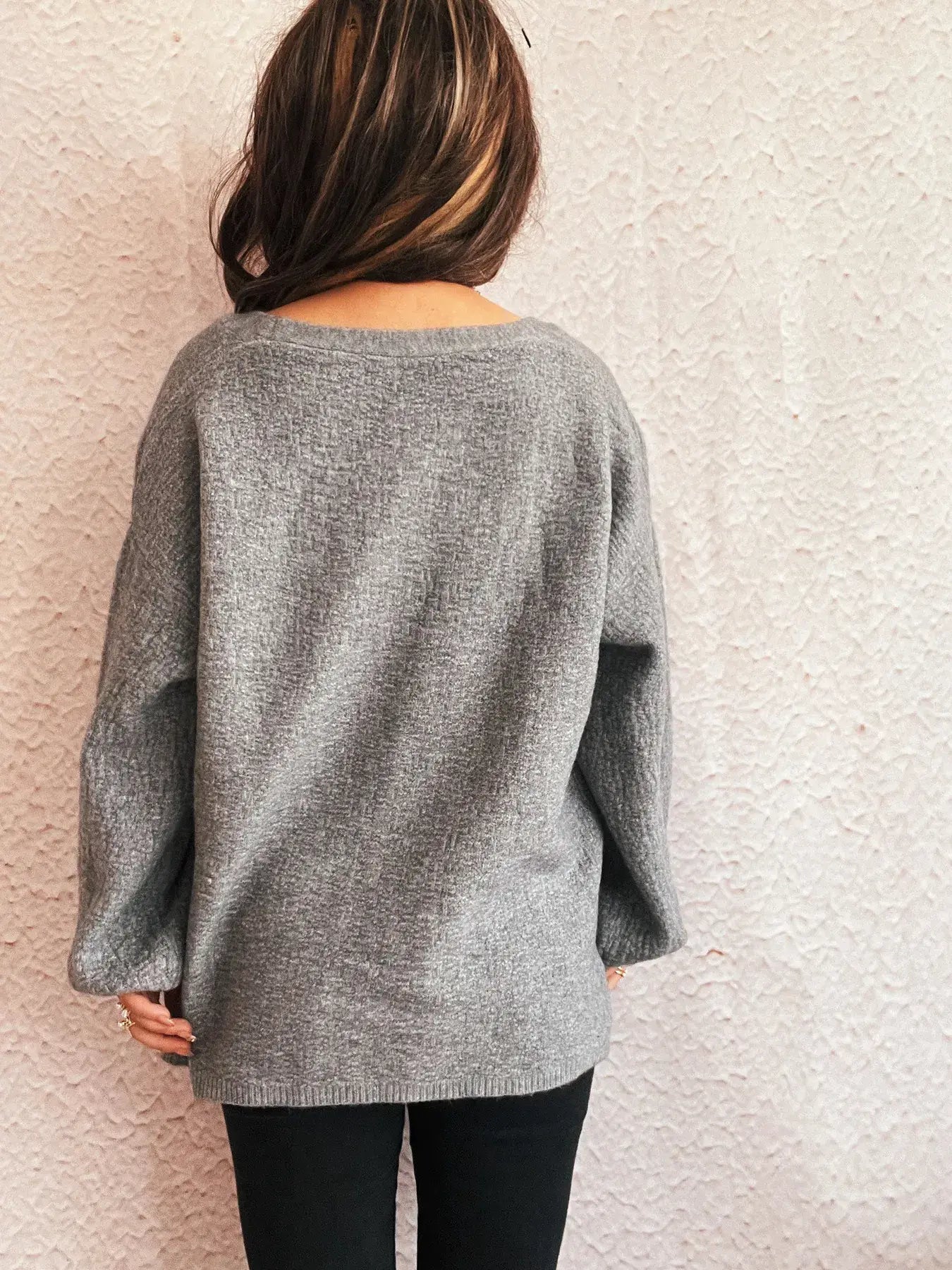 Open Front Long Sleeve Cardigan - Trendsi - Flyclothing LLC