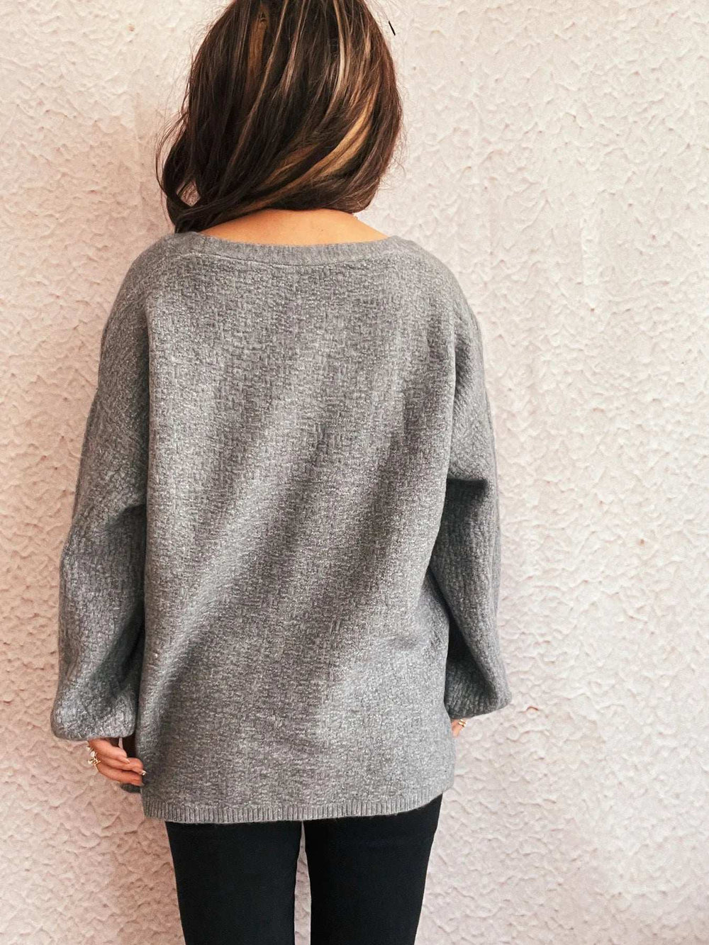 Open Front Long Sleeve Cardigan - Trendsi - Flyclothing LLC