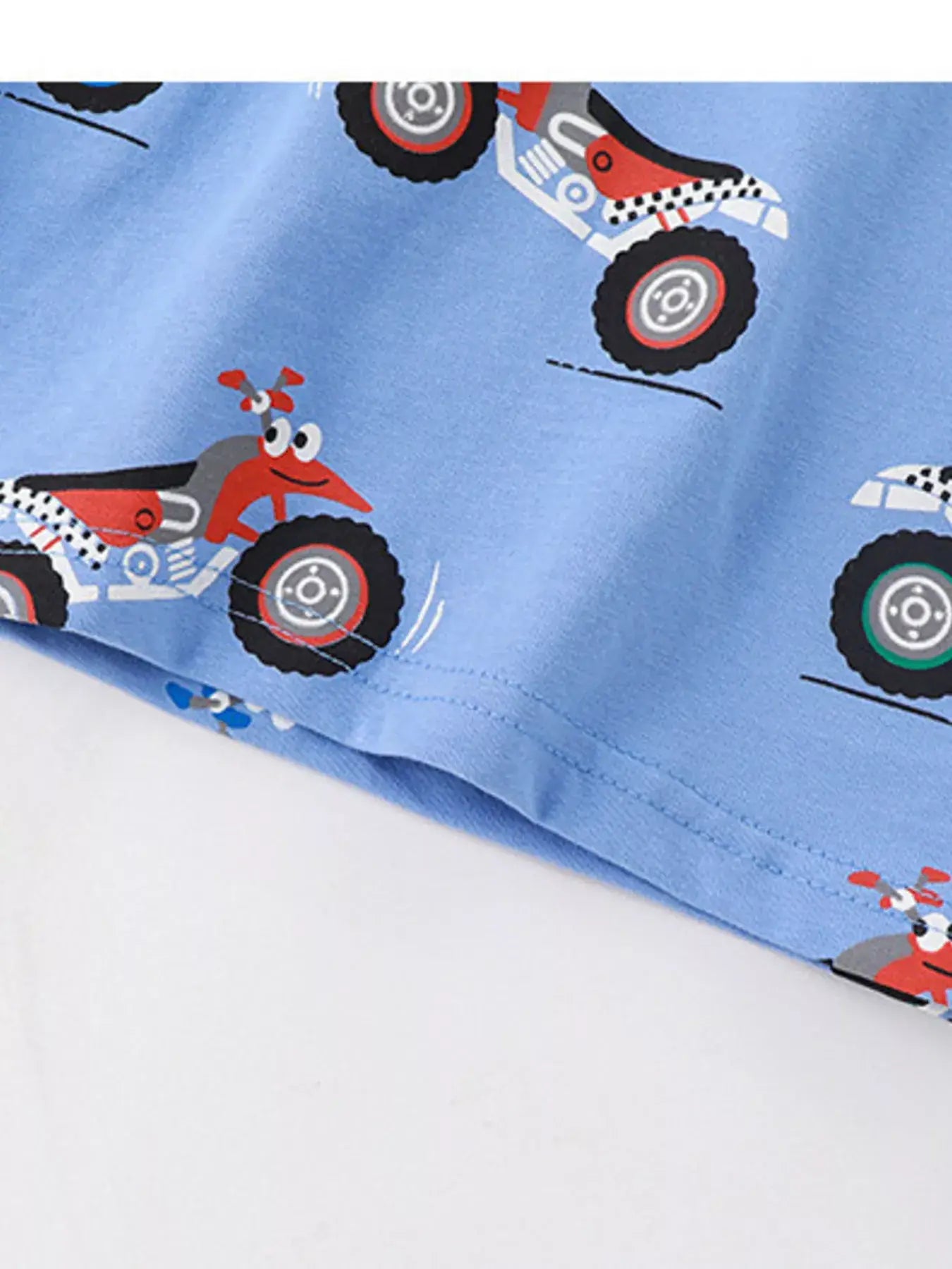 Children's Cartoon ATV Print Tee and Shorts Set - Trendsi - Flyclothing LLC
