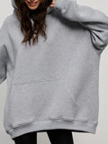 Pocketed Dropped Shoulder Long Sleeve Hoodie - Trendsi