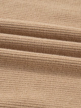 Pearl Embellished Keyhole Ribbed Sweater Dress - Trendsi - Flyclothing LLC