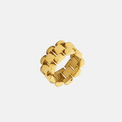 Plated Titanium Steel Ring - Trendsi