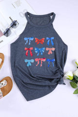 Bow Graphic Round Neck Tank - Trendsi - Flyclothing LLC