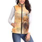 Baha Ranch Watercolor Cowboy Women's Western Puffy Vest