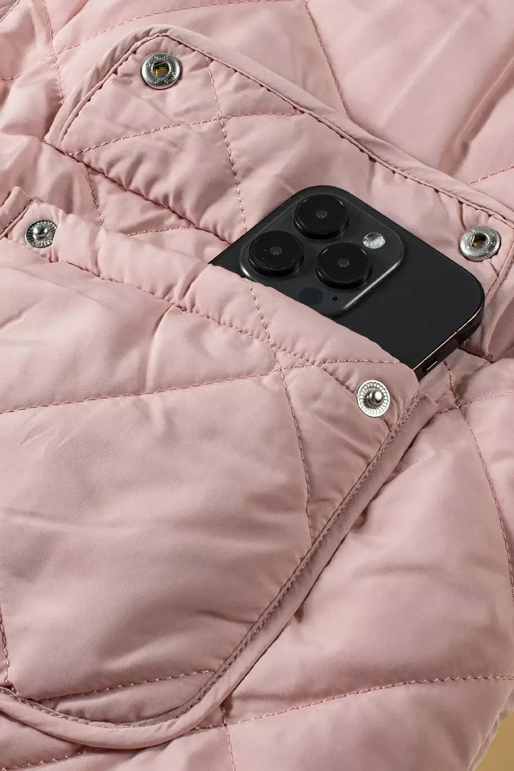 Quilted Sherpa-Lined Vest Coat - Trendsi - Flyclothing LLC