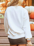 Halloween Pumpkin Patched Pattern Long Sleeve Sweatshirt - Trendsi - Flyclothing LLC
