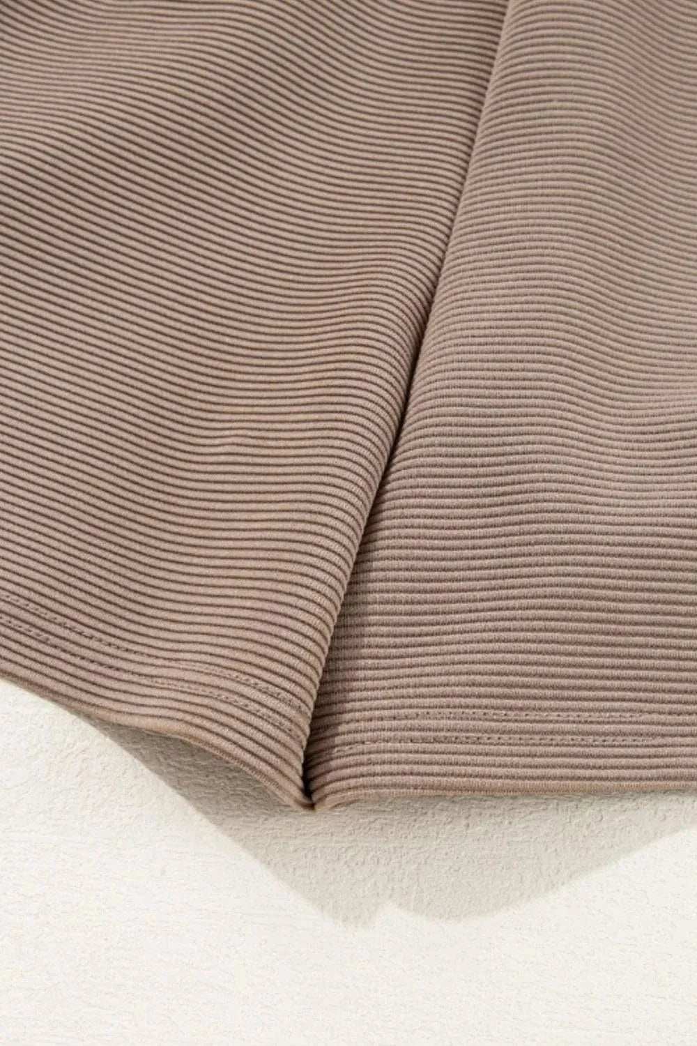 Textured Short Sleeve Half Zip Drawstring Waist Romper - Trendsi - Flyclothing LLC