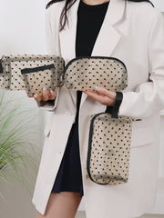 4- Piece Heart Polyester Storage Bag - Trendsi