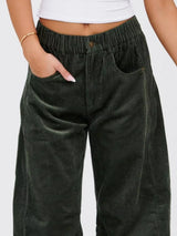 Corduroy Wide Leg Pants - Trendsi - Flyclothing LLC